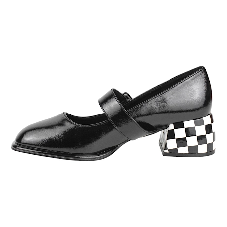 Merceditas Negras Mujer ConTacón Medio y Estilo Retro - Azarey 562H953 4 Merceditas Negras Mujer ConTacón Medio y Estilo Retro - Azarey 562H953 - Imagen 4