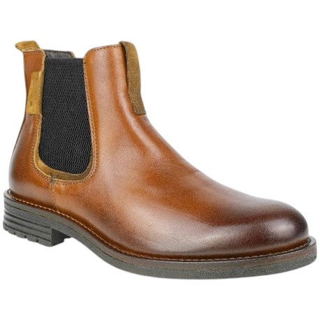 Botines Chelsea de Piel Marrón para Hombre con Efecto Patinado - Innova Shoes B4715