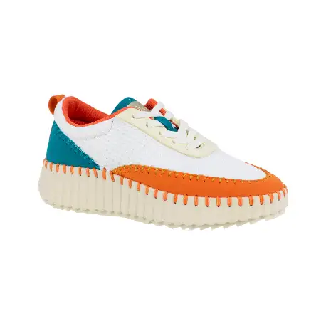 Deportivos Casual Mujer Amarillo y Naranja Cosido Combinado DAngela DOG26021 5 Deportivos Casual Mujer Amarillo y Naranja Cosido Combinado DAngela DOG26021 - Imagen 5