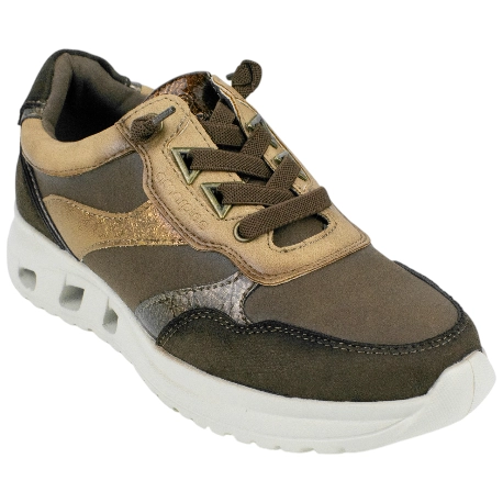 Zapatilla de Vestir Marrón Plano Elásticos Plantilla Extraíble Amarpies AMD29409