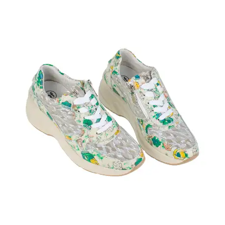 Deportivos Piel Cuña Multicolor Plantilla Extraíble Descanflex 80022