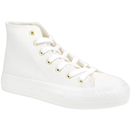 Deportiva mujer blanca abotinada puntera de goma Etika Carolina 02 52416