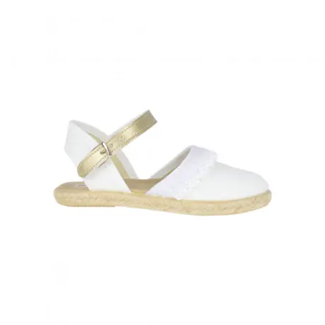 Zapatillas de Esparto Blanca y Beis con Pulsera Michu 8038 2 Zapatillas de Esparto Blanca y Beis con Pulsera Michu 8038 - Imagen 2