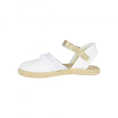 Zapatillas de Esparto Blanca y Beis con Pulsera Michu 8038 3 Zapatillas de Esparto Blanca y Beis con Pulsera Michu 8038 - Imagen 3