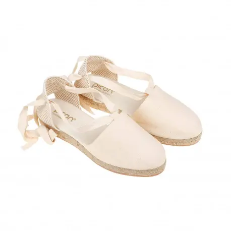 Alpargatas Valencianas Niña Plana con Cintas Picón 130