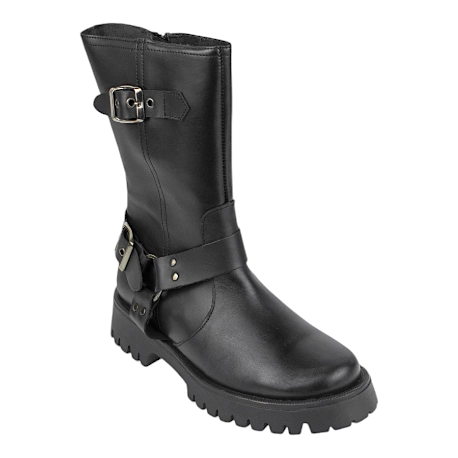 Botas Moteras Mujer Media Caña de Piel - Tekila 16NE