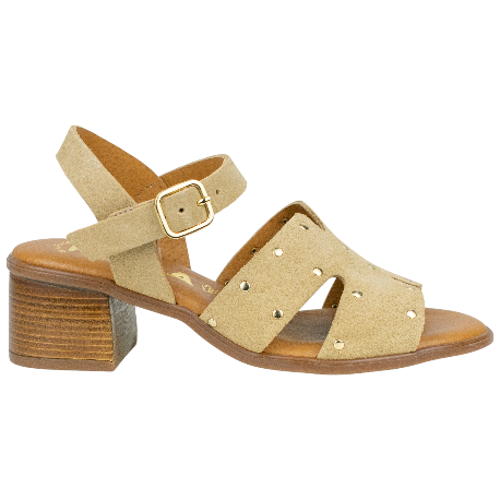 Sandalia Piel Tacón Medio Planta Gel Kaola 2736 2 Sandalia Piel Tacón Medio Planta Gel Kaola 2736 - Imagen 2